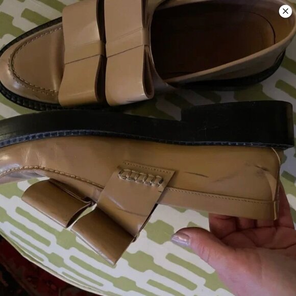 Marni | Double Bow Leather Loafers in tan - Picture 5 of 6
